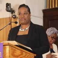 Guyanese-born Michelle R. DeSouza-Forte, Esq. addresses congregation at Fenimore Street United Methodist Church (FSUMC) in Brooklyn on Sunday, Mar. 15.