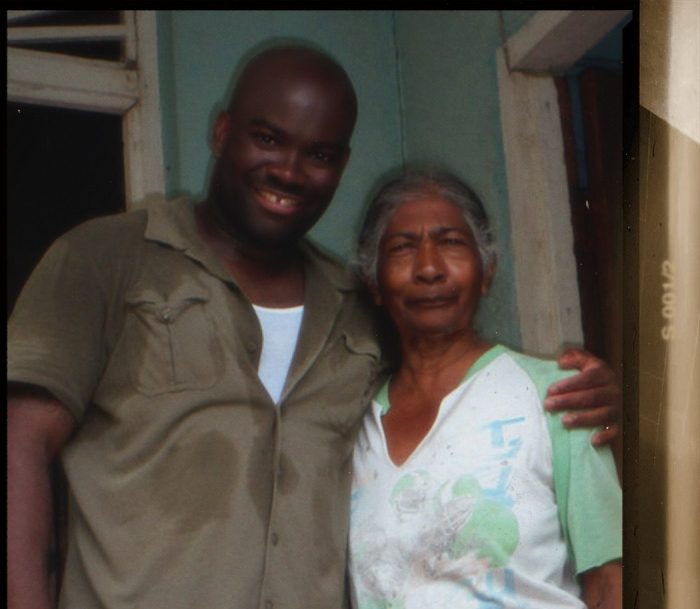 Chef Andrew Black with his grandmother, Elysabeth Badoo, whose Indo-Caribbean cooking inspired the concept behind Dougla Kitchen.