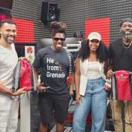 Artist Dred Lion and Samantha Thomas GTA Marketing Executive at a radio Interview.