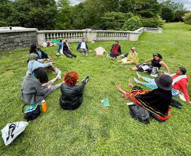 A group of clients outdoors relish in elements of Eleven11.live - a listening space for Those Ready to Stop Postponing Their Lives