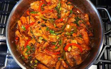 Classic Jamaican Brown Stew Salmon