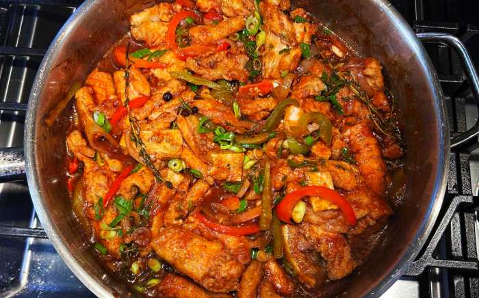 Classic Jamaican Brown Stew Salmon