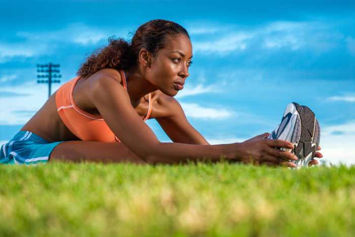 An athlete in training.