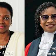 Baroness Valarie Amos, left, and Justice Yonette Cummings-Edwards.