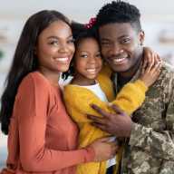 A young African-American family.