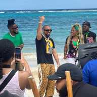 Sean Paul on the set of NBC TV's live broadcast from Sandals Dunns River Resort in Jamaica in March 2026.