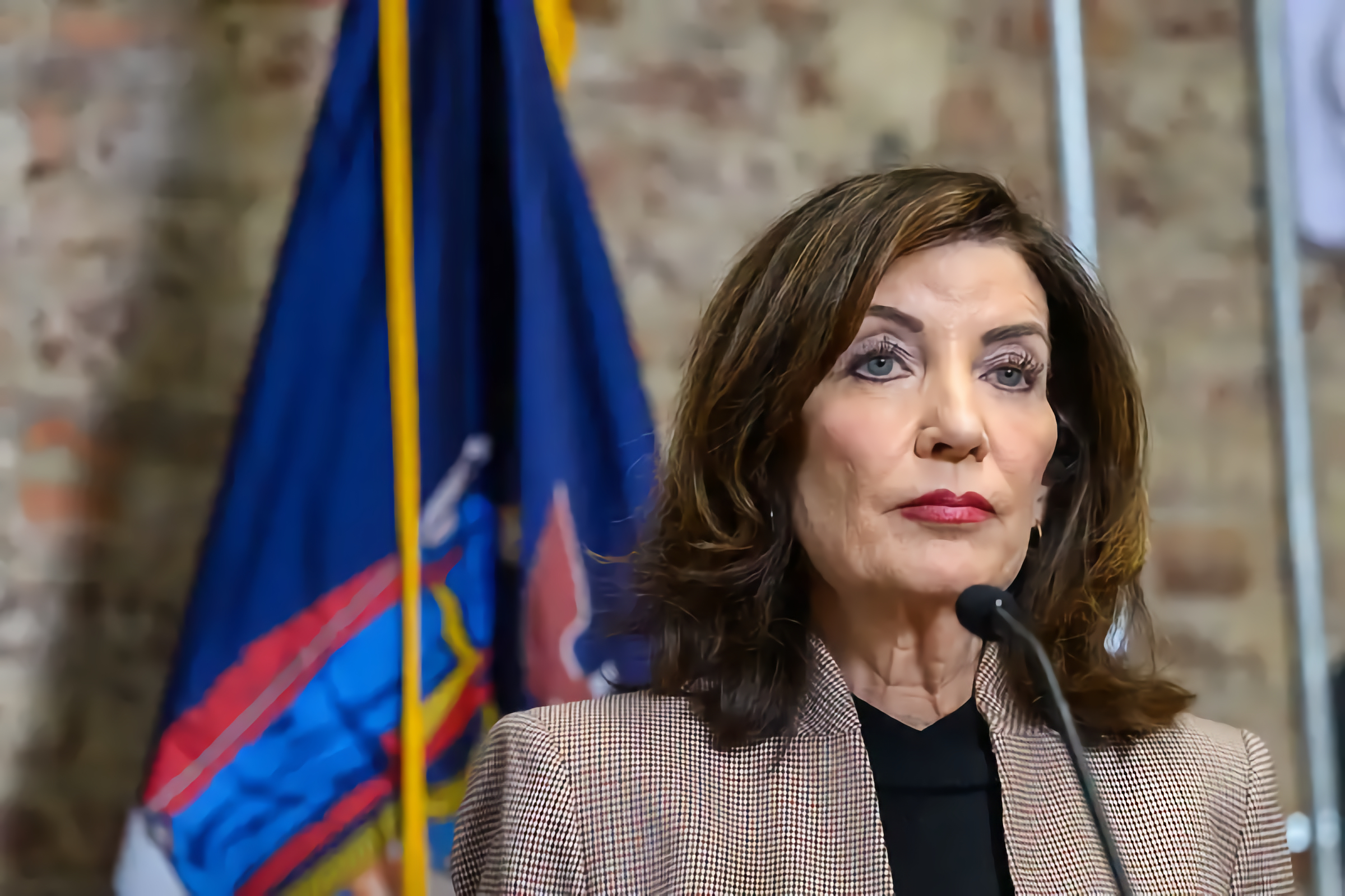 Gov. Kathy Hochul says President Trump is throwing a “temper tantrum” by refusing to release Gateway Tunnel project funds. Tuesday, Feb. 10, 2026.