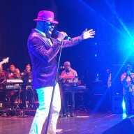 Singer Richie Stephens performing at one of two sold-out, back-to-back Rhythms of Africa concerts in Florida.