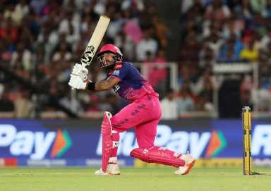 Rajasthan Royals' Dhruv Jurel in action against Gujarat Titan at the Narendra Modi Stadium, Ahmedabad, India on April 4, 2026.