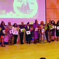 Honorees proudly pose after receiving their awards, representing branches including the U.S. Army, Army Reserve, Navy, and New York Army National Guard.
