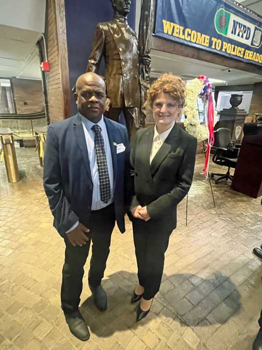 SVG CG Roland "Patel" Matthews. left, with Maria Bartaia, Consul General of Georgia and President of the Society of Foreign Consuls in New York.