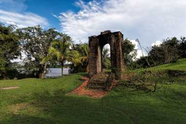 The remains of a Dutch fort near the Essequibo River. Venezuelan claims that an international tribunal had cheated it out of Guyana’s mineral, oil, and gas-rich Essequibo region.