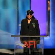 Stevie Wonder speaks on the stage at the 51st AFI Life Achievement Award tribute gala at the Dolby Theatre in Los Angeles, California, U.S., April 18, 2026.