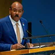 Prime Minister of Antigua and Barbuda Gaston Browne addresses the “Summit of the Future” in the General Assembly hall at United Nations headquarters in New York City, U.S., September 23, 2024.
