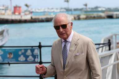 Britain's King Charles arrives in Sandys Parish, Bermuda, May 1, 2026.