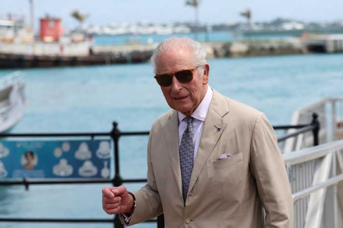 Britain's King Charles arrives in Sandys Parish, Bermuda, May 1, 2026.