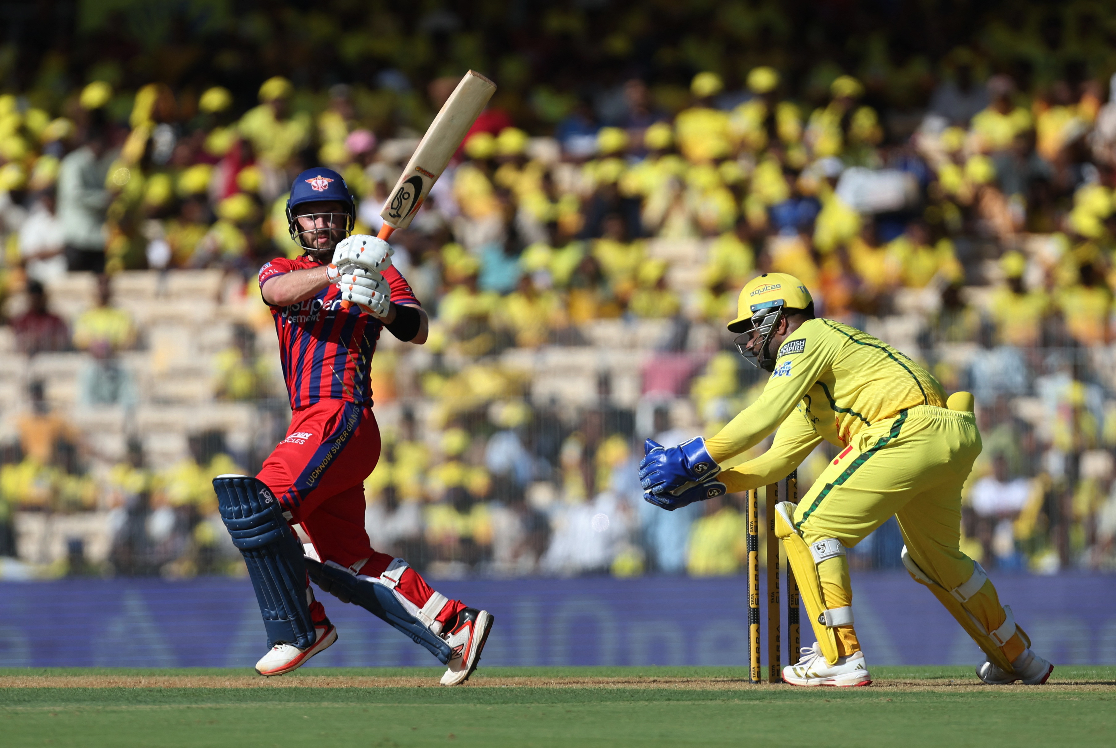 Lucknow Super Giants' Josh Inglis in action at Chidambaram Stadium, Chennai, India - May 10, 2026.