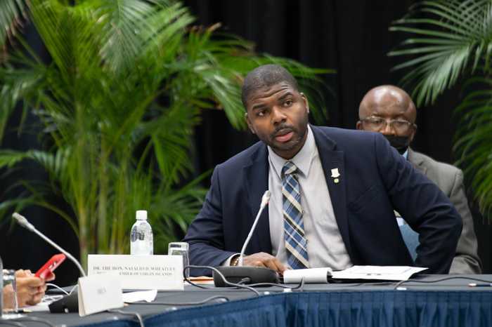 Natalio Wheatley, the premier of the British Virgin Islands.