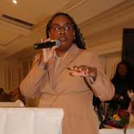 New Jersey Congresswoman LaMonica McIver speaks at the Progressive Democratic Political Association during the Women Celebrating Women 2026 Sapphire Awards on May 3.