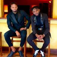 Konshens, left, with Kemar Highcon.