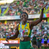 Shericka Jackson at the 2022 World Athletics Championships.