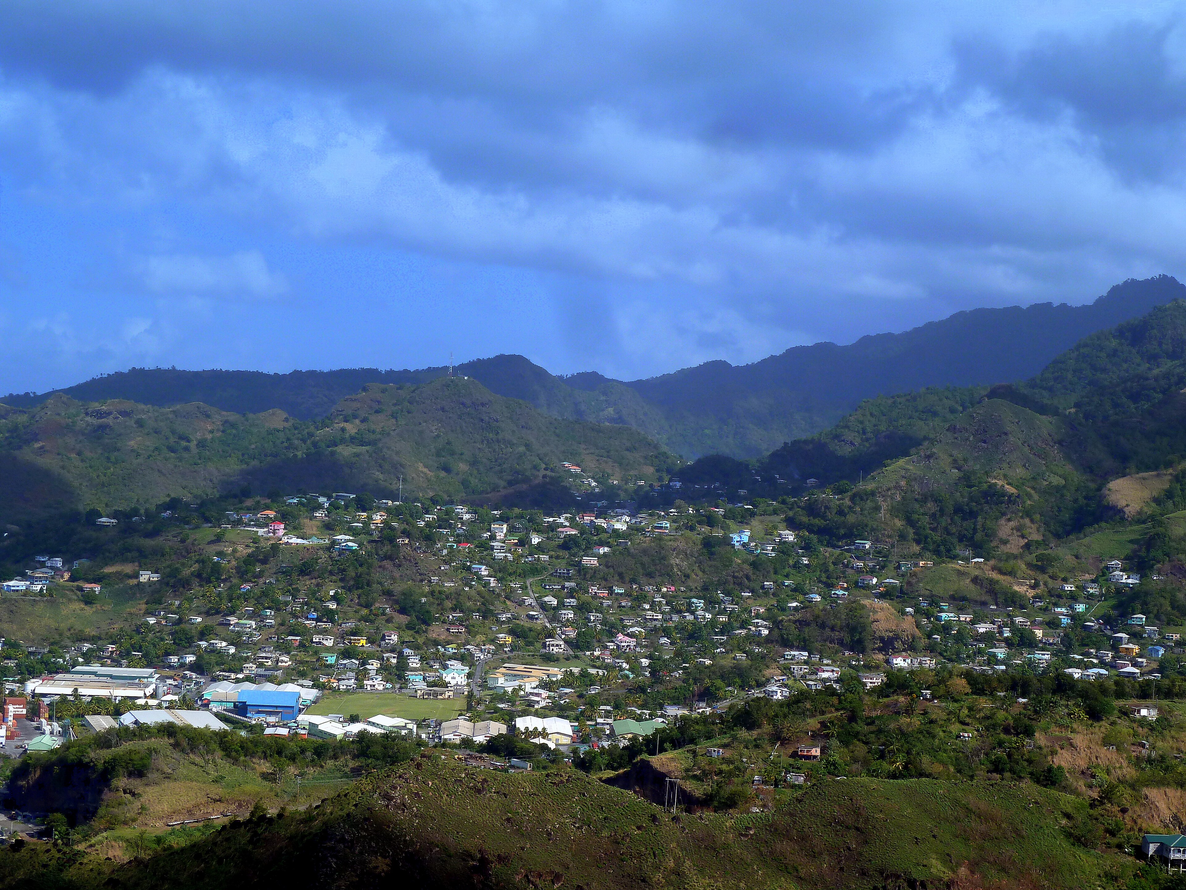 Looking north from Fort Charlotte in St. Vincent.