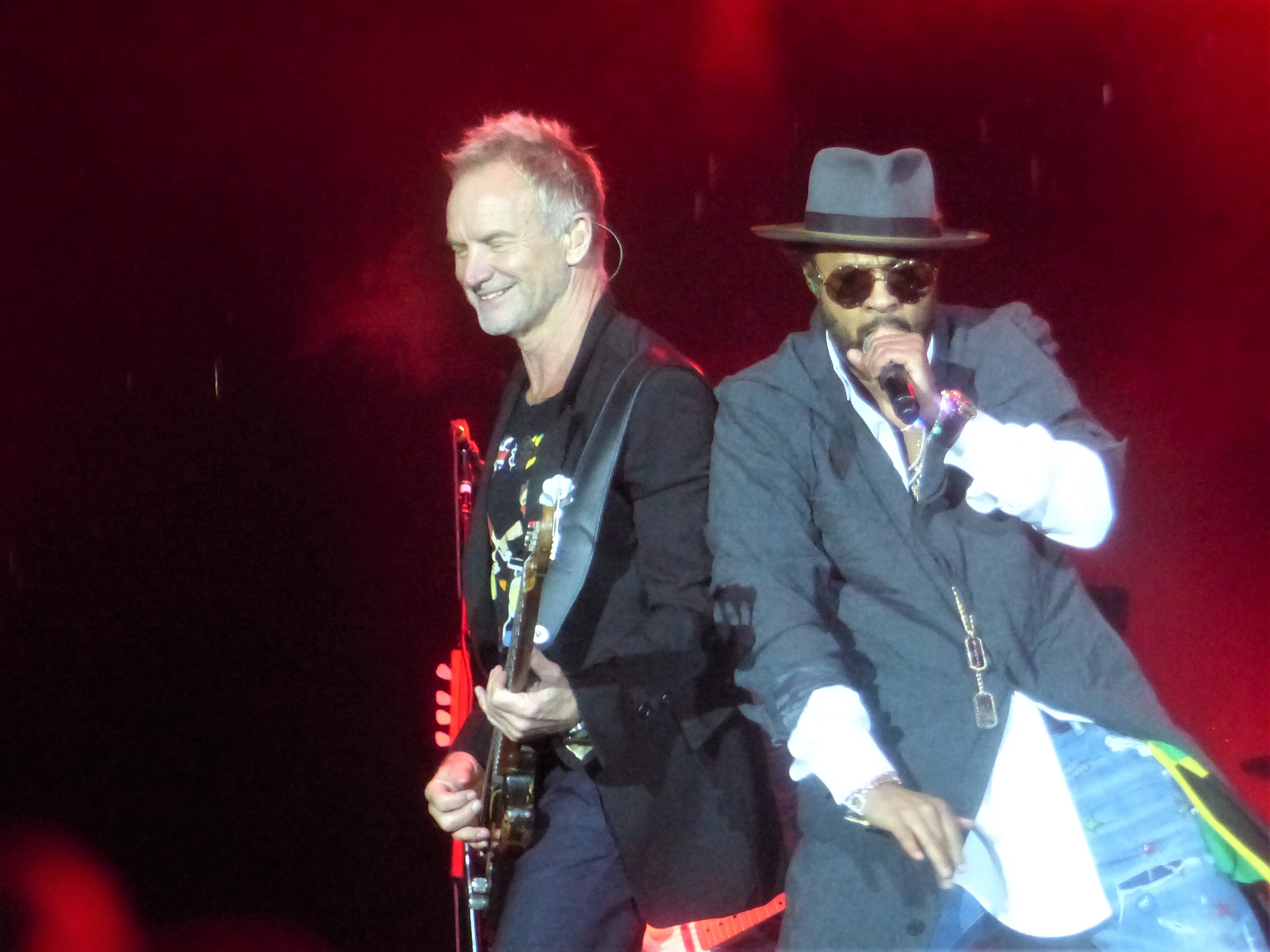 Sting and Shaggy on tour.