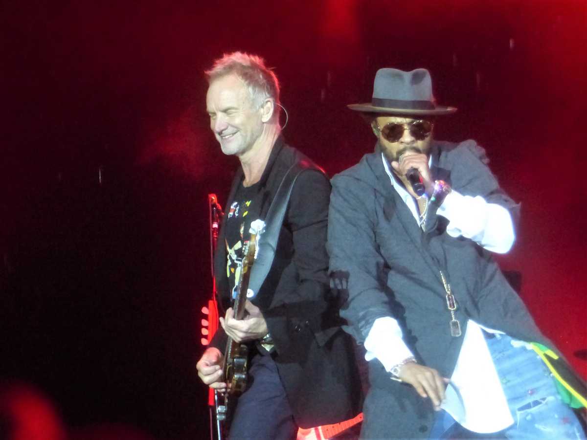 Sting and Shaggy on tour.