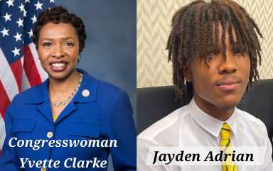 Congresswoman Yvette Clarke and Jayden Adrian will serve as grand marshals for the Guyana Diamond Jubilee Independence parade in Brooklyn, New York.