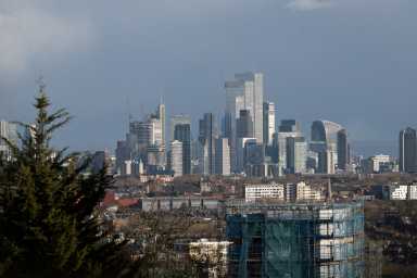 The London skyline is seen with the financial district in the background, in London, Britain, March 25, 2026.