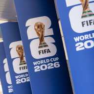 Jun 1, 2026; Dallas, Texas, USA; Exterior signage World Cup signage during the grand opening of the 2026 FIFA World Cup international broadcast center at Kay Bailey Hutchison Convention Center.