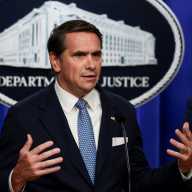 Acting U.S. Attorney General Todd Blanche speaks during a press conference hosted with U.S. Secretary of Homeland Security Markwayne Mullin on unaccompanied minors and prosecuting their sponsors, at the Justice Department, in Washington, D.C., U.S., June 11, 2026.