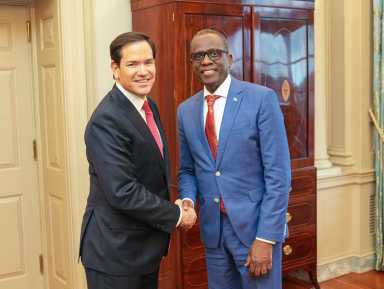 Saint Lucia's prime minister, Philip Pierre right), responded to Ireland's decision to ban visa-free travel for locals.