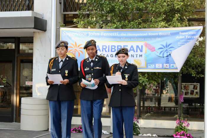 JROTC recruits pay tribute to the 250th US Independence anniversary.