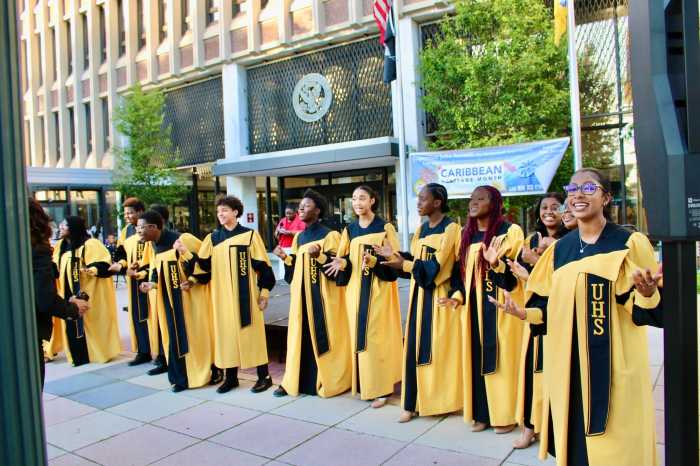 The Uniondale Show Choir puts on a dynamic performance, singing 