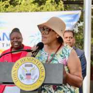 Dr. Beryl Williams, CAPA’s founder and president, addressed a recent Caribbean American Heritage event at Hempstead City Hall.