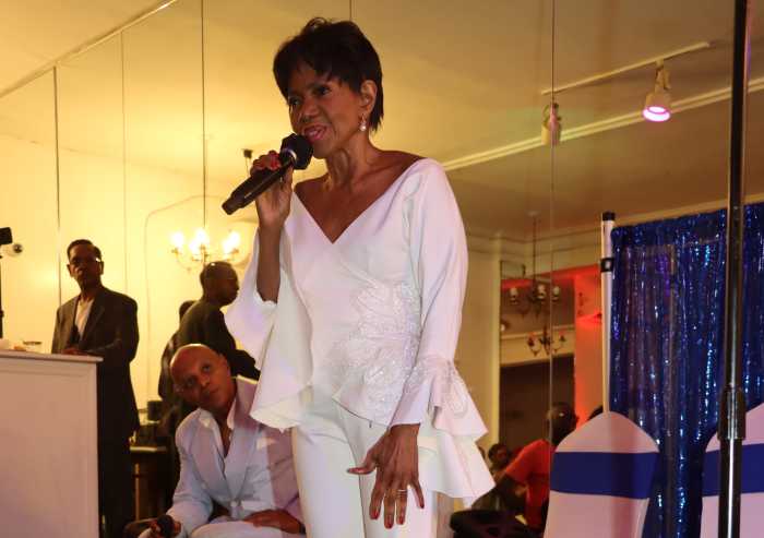 The legendary Tony Award-winning actress and three-time Grammy nominee Melba Moore wows patrons at a Pre-Father’s Day Jazz & Cocktails celebration at the American Legion Hall in Canarsie, Brooklyn.