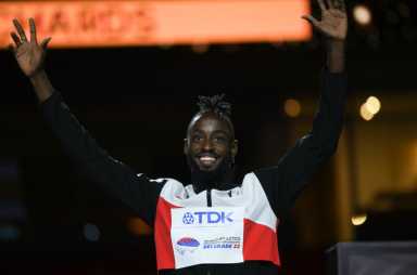 Jereem Richards won bronze in the men's 400 metres in Stockholm.