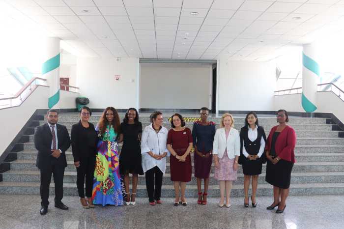 Attendees participate in PowerHerful at the Arthur Chung Conference Centre in Georgetown, Guyana, on Sept. 18, 2019. The women’s empowerment event featured discussions on leadership, personal development, purpose and entrepreneurship, with keynote addresses from Yvette Noel-Schure and Princess Ariana Austin Makonnen.