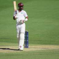 Roston Chase, seen here batting at Perth Stadium in 2022, played a key role in leading West Indies over Sri Lanka.